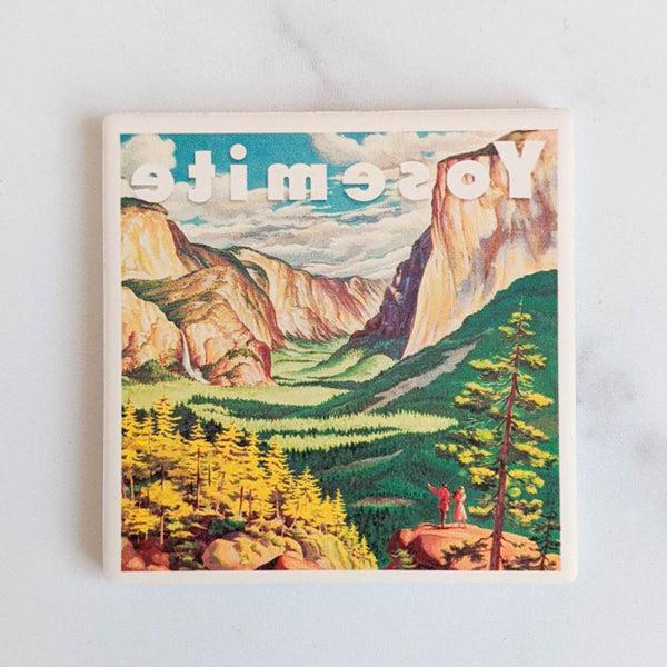 Yosemite Travel Poster Coasters